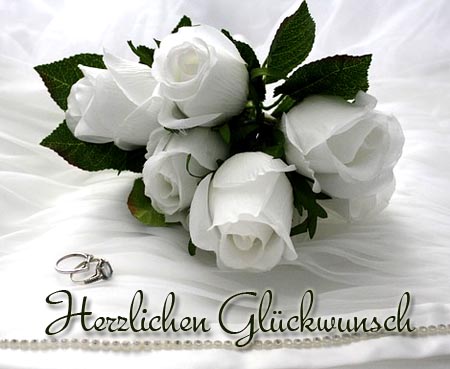 Weiße Rosen zur Silberhochzeit als Bild