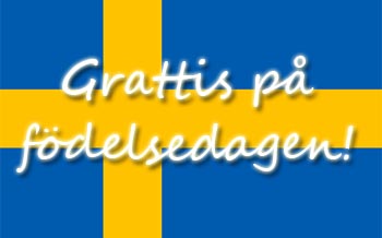 Schwedische Geburtstagsgrüße
