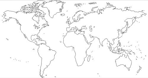 Weltkarte Malvorlage